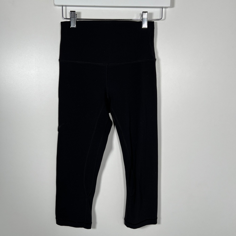 Lululemon Yoga Black‎ Leggings Align Crop Mid Rise Tights 4